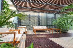 Outdoor patio at verde two